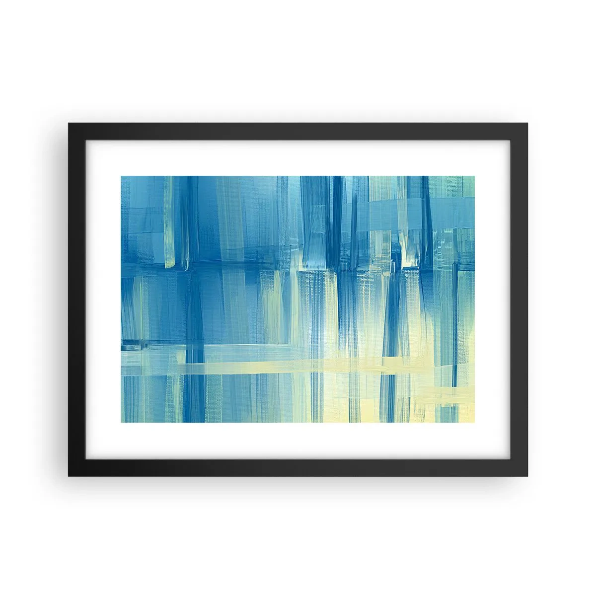 Affiche dans un cadre noir - Poster - Composition en turquoise - 40x30 cm