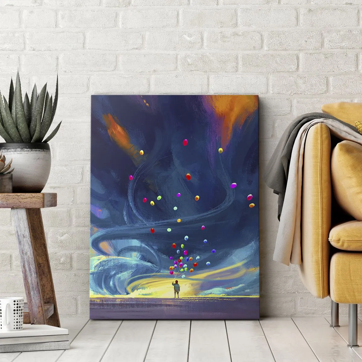 Impression sur toile - Image sur toile - Au vent bleu ciel - 45x80 cm