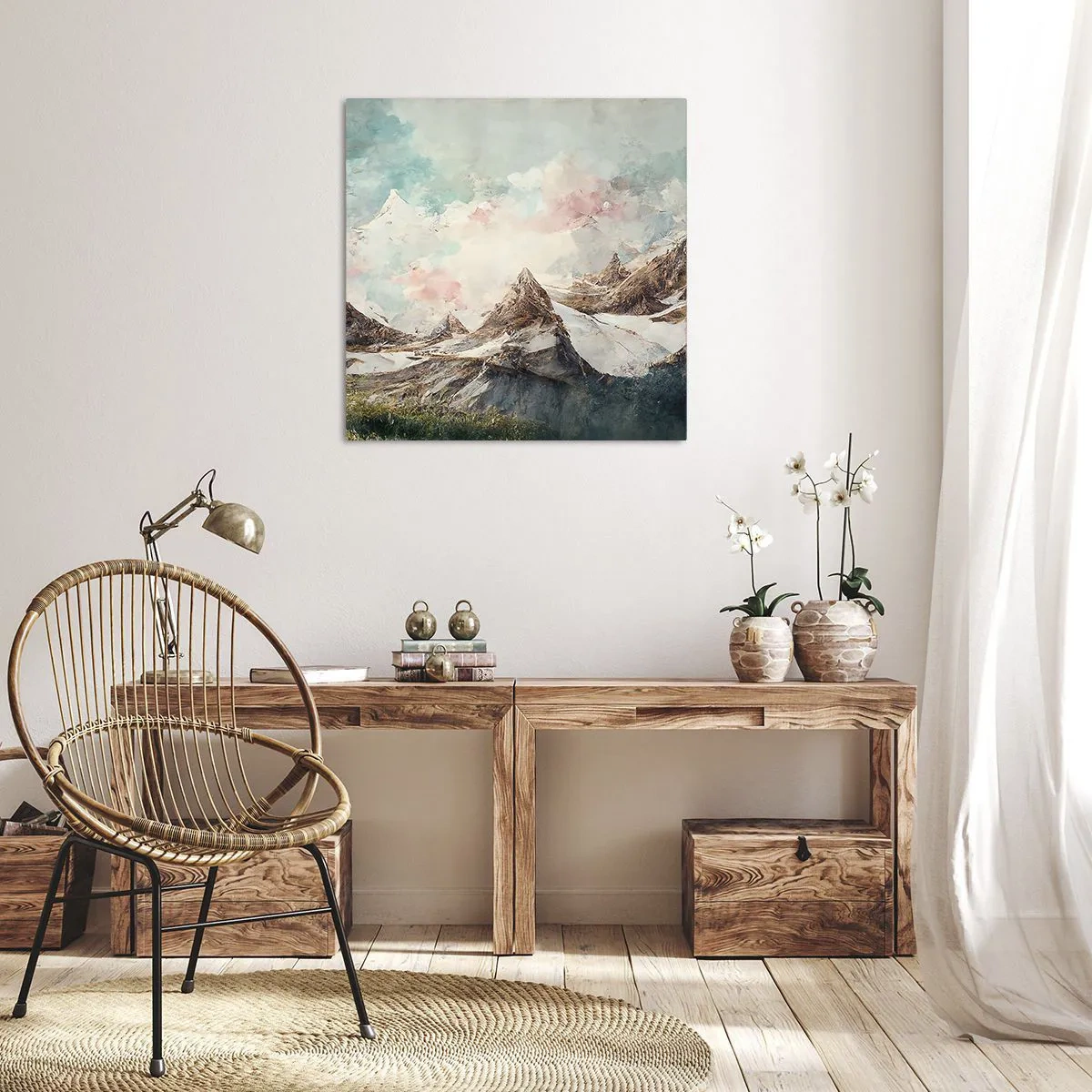 Impression sur toile - Image sur toile - Lames de roche - 30x30 cm