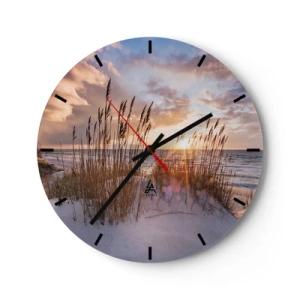 Horloge murale - Pendule murale - Salutations du soleil et du vent - 40x40 cm