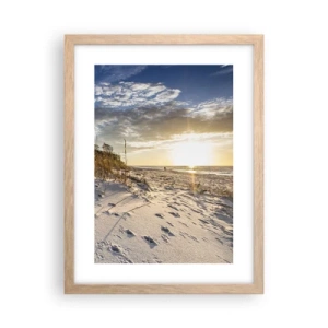 Affiche dans un chêne clair - Poster - Invitation à la ballade - 30x40 cm