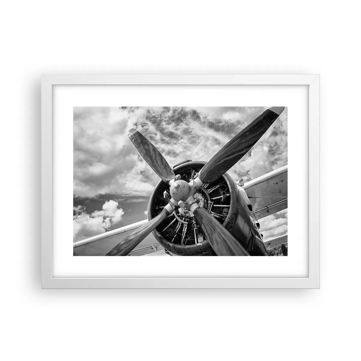 Affiche dans un cadre blanc - Poster - Dompteur de ciel - 40x30 cm