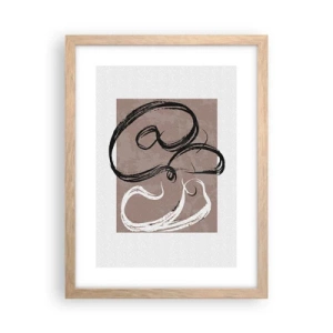 Affiche dans un chêne clair - Poster - Composition – la recherche de la plénitude - 30x40 cm