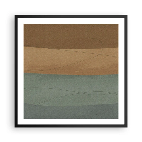 Affiche dans un cadre noir - Poster - Composition horizontale - 60x60 cm