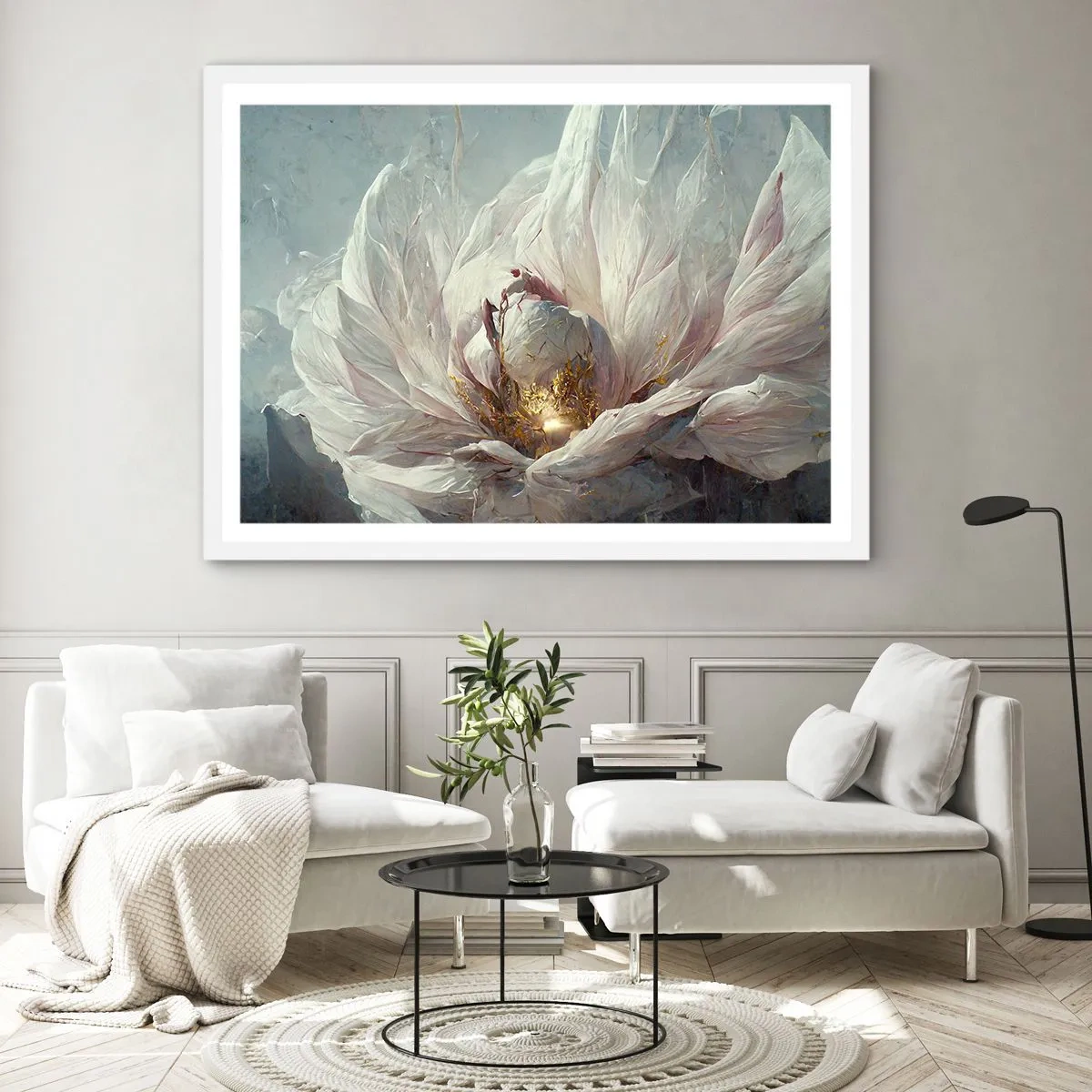 Affiche dans un cadre blanc - Poster - Il fleurit une fois tous les cent ans - 70x50 cm