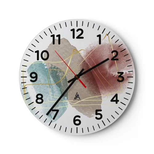 Horloge murale - Pendule murale - Coraux de l'espace - 40x40 cm