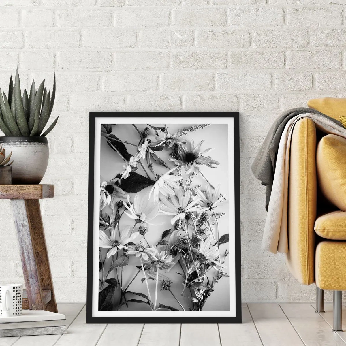 Affiche dans un cadre noir - Poster - Non-un bouquet de fleurs - 30x40 cm
