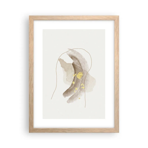 Affiche dans un chêne clair - Poster - rencontré dans l'espace - 30x40 cm