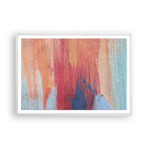 Affiche dans un cadre blanc - Poster - Ecoulement de l'arc-en ciel - 100x70 cm