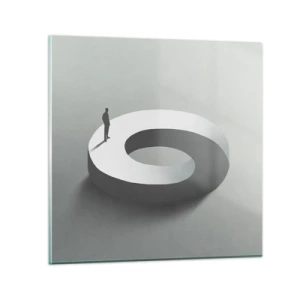 Impression sur verre - Image sur verre - Et sois intelligent ici - 40x40 cm