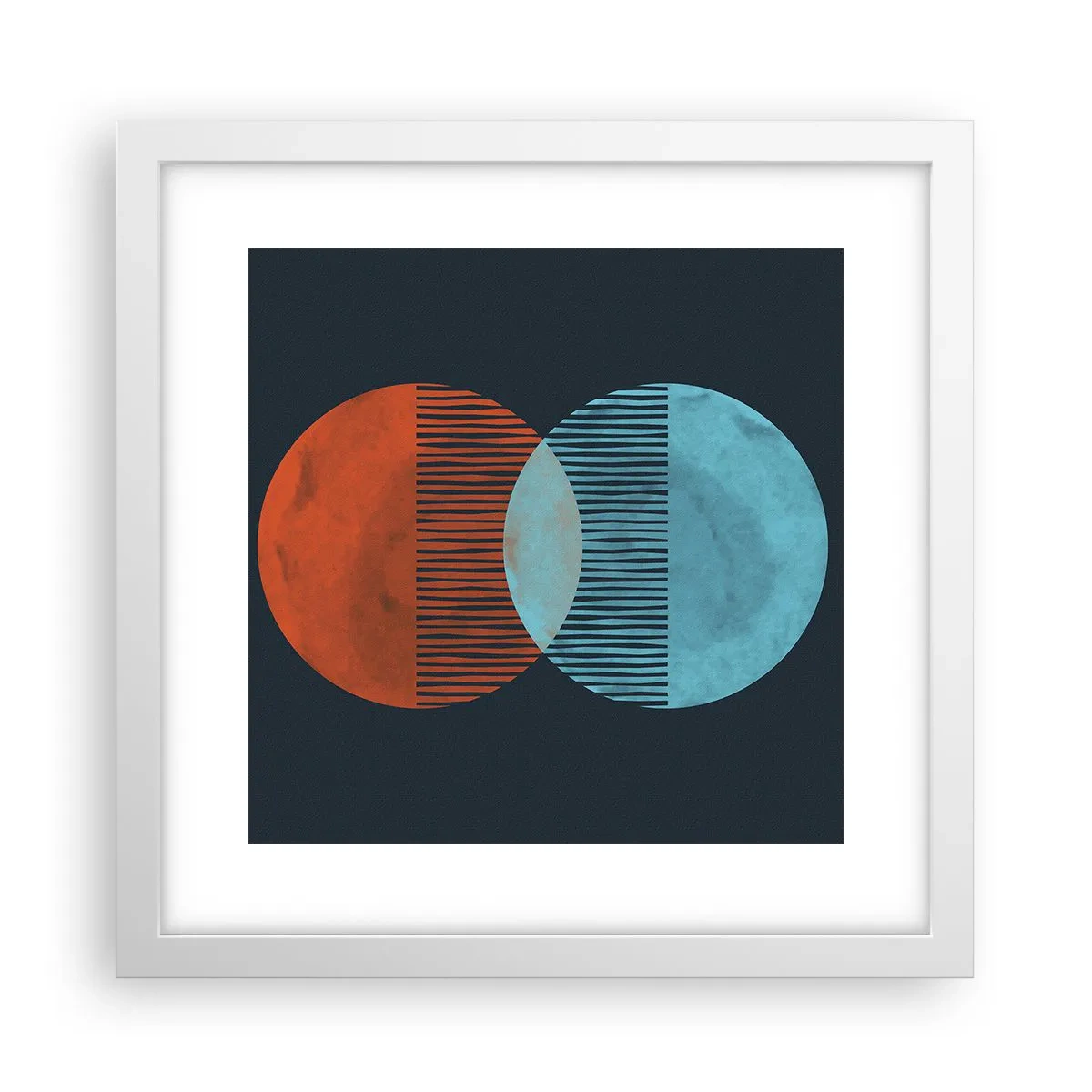 Affiche dans un cadre blanc - Poster - Fantaisie astronomique - 30x30 cm