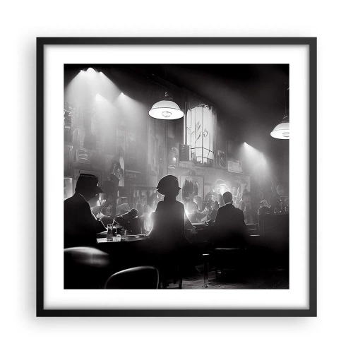 Affiche dans un cadre noir - Poster - Dans une ambiance jazz - 50x50 cm