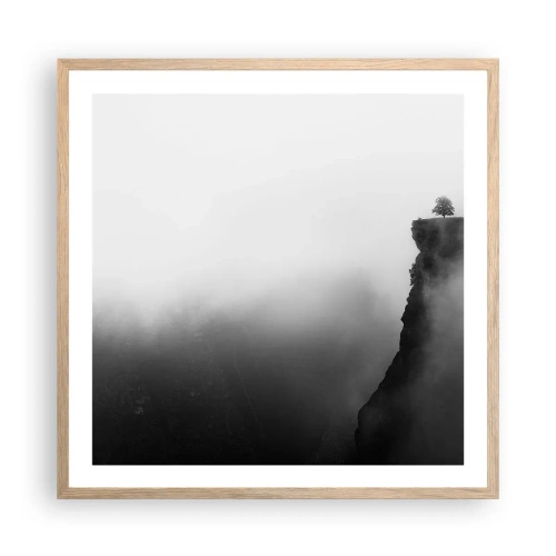 Affiche dans un chêne clair - Poster - Au bord du monde - 60x60 cm