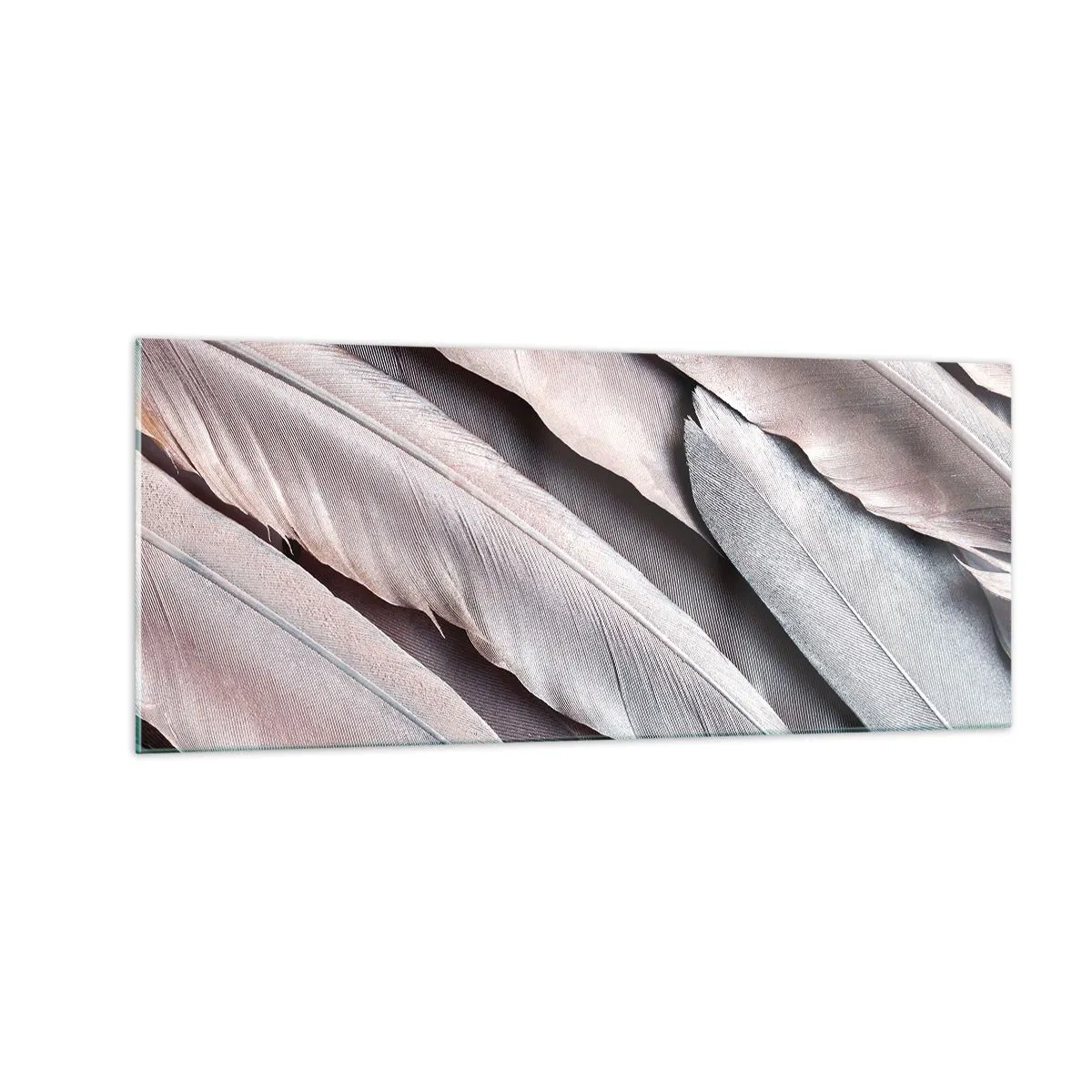 Impression sur verre - Image sur verre - En argent rose - 100x40 cm