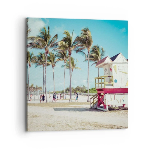 Impression sur toile - Image sur toile - Une belle journée devant toi - 70x70 cm