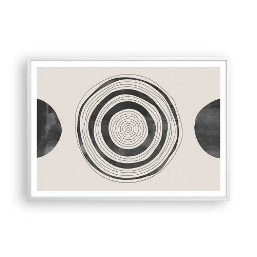 Affiche dans un cadre blanc - Poster - Ce qui est important c'est ce qu'il y a entre les deux - 100x70 cm