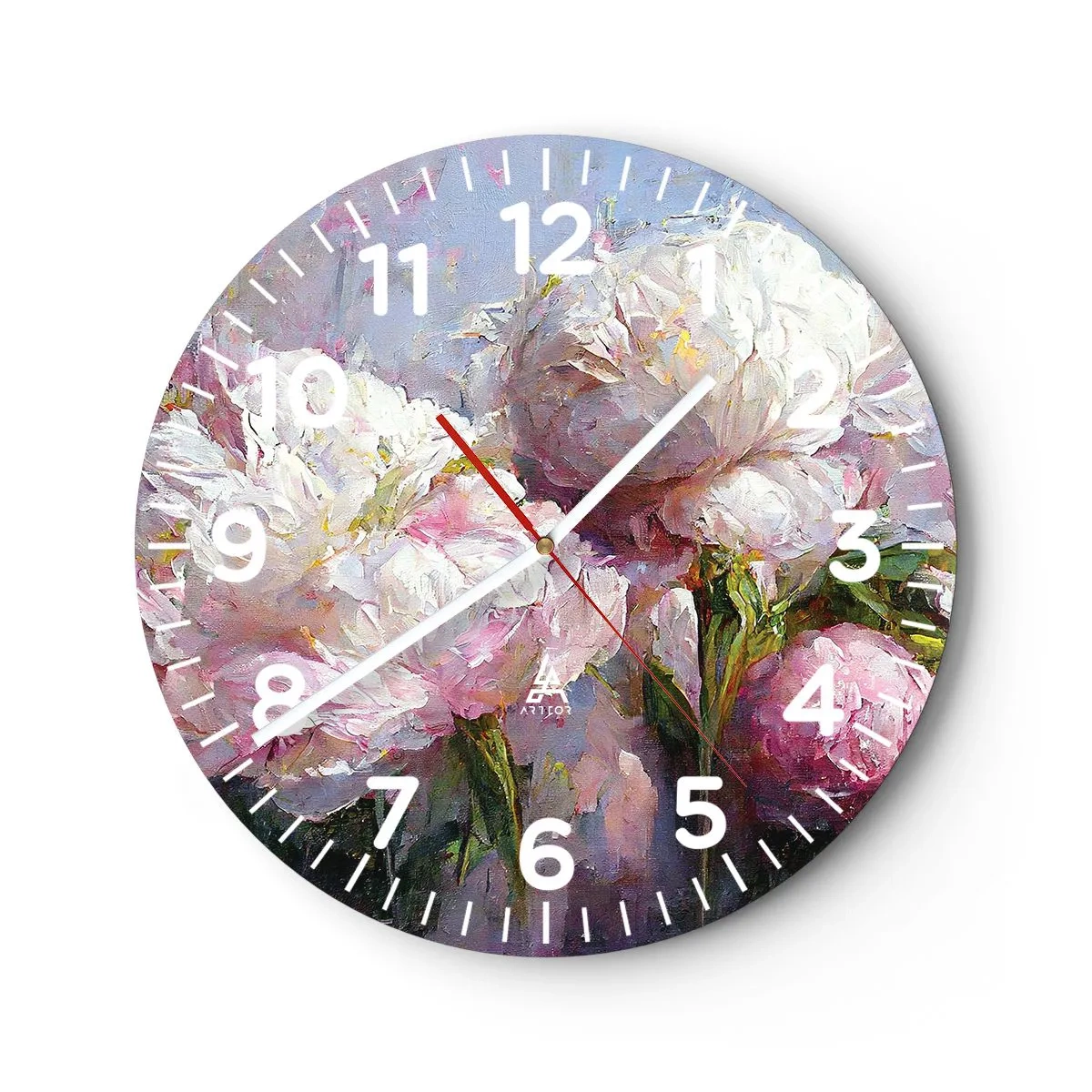 Horloge murale - Pendule murale - Un bouquet plein de vie - 40x40 cm