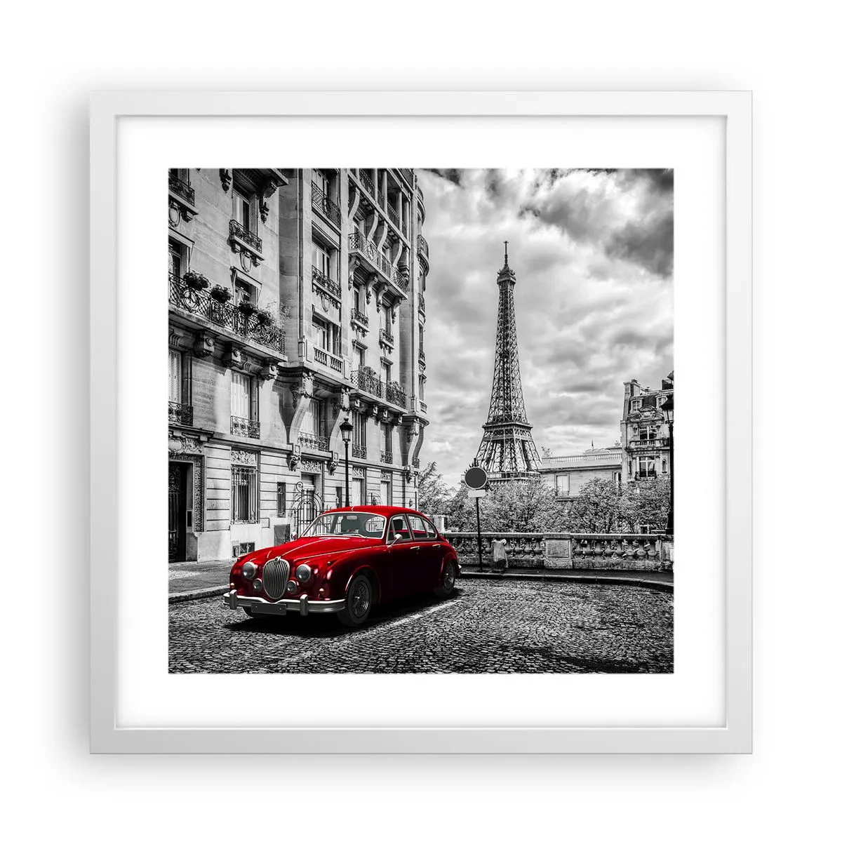 Affiche dans un cadre blanc - Poster - Prédateur dans la ville - 40x40 cm