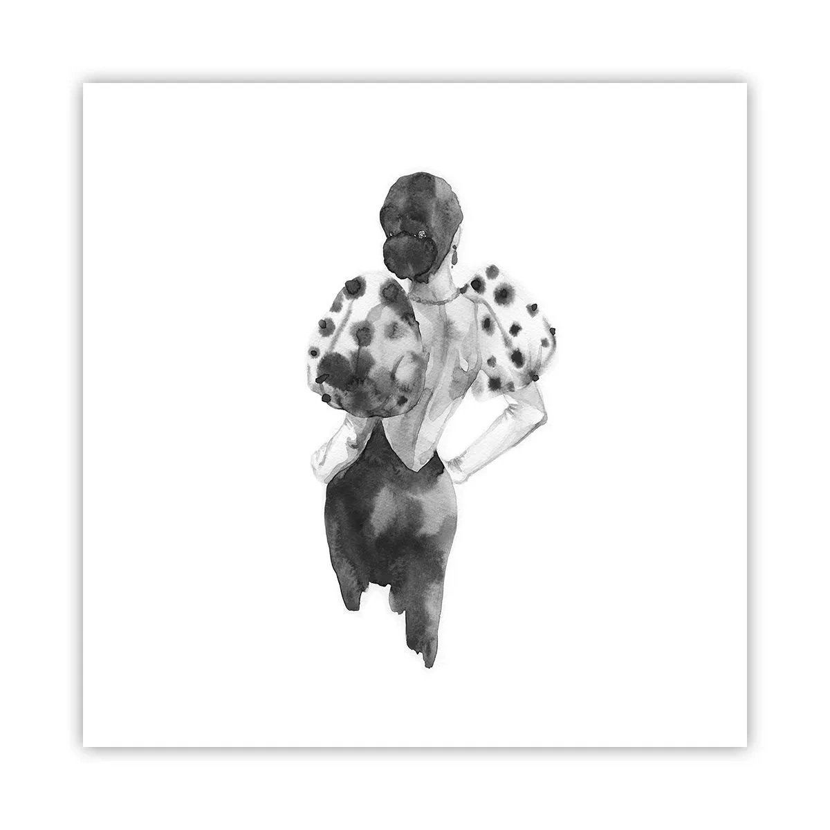Affiche - Poster - Elle est passée juste à côté - 50x50 cm