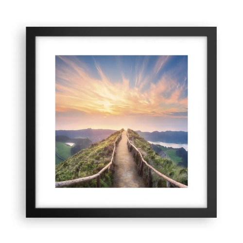 Affiche dans un cadre noir - Poster - Proche du ciel - 30x30 cm