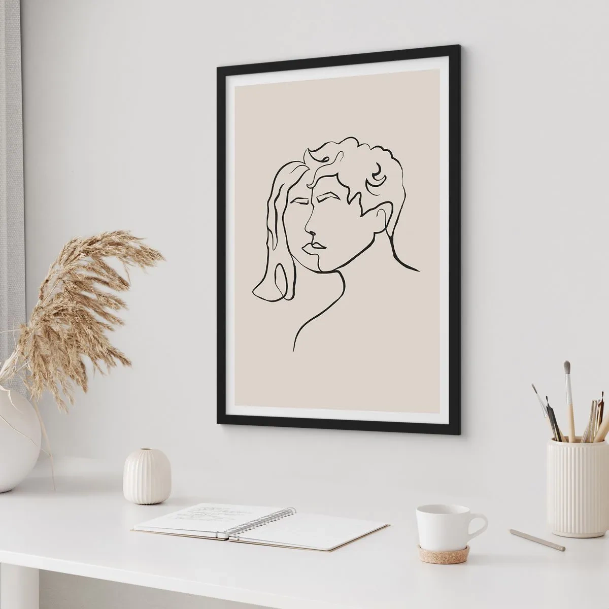 Affiche dans un cadre noir - Poster - Et l'unité est apparue - 30x40 cm