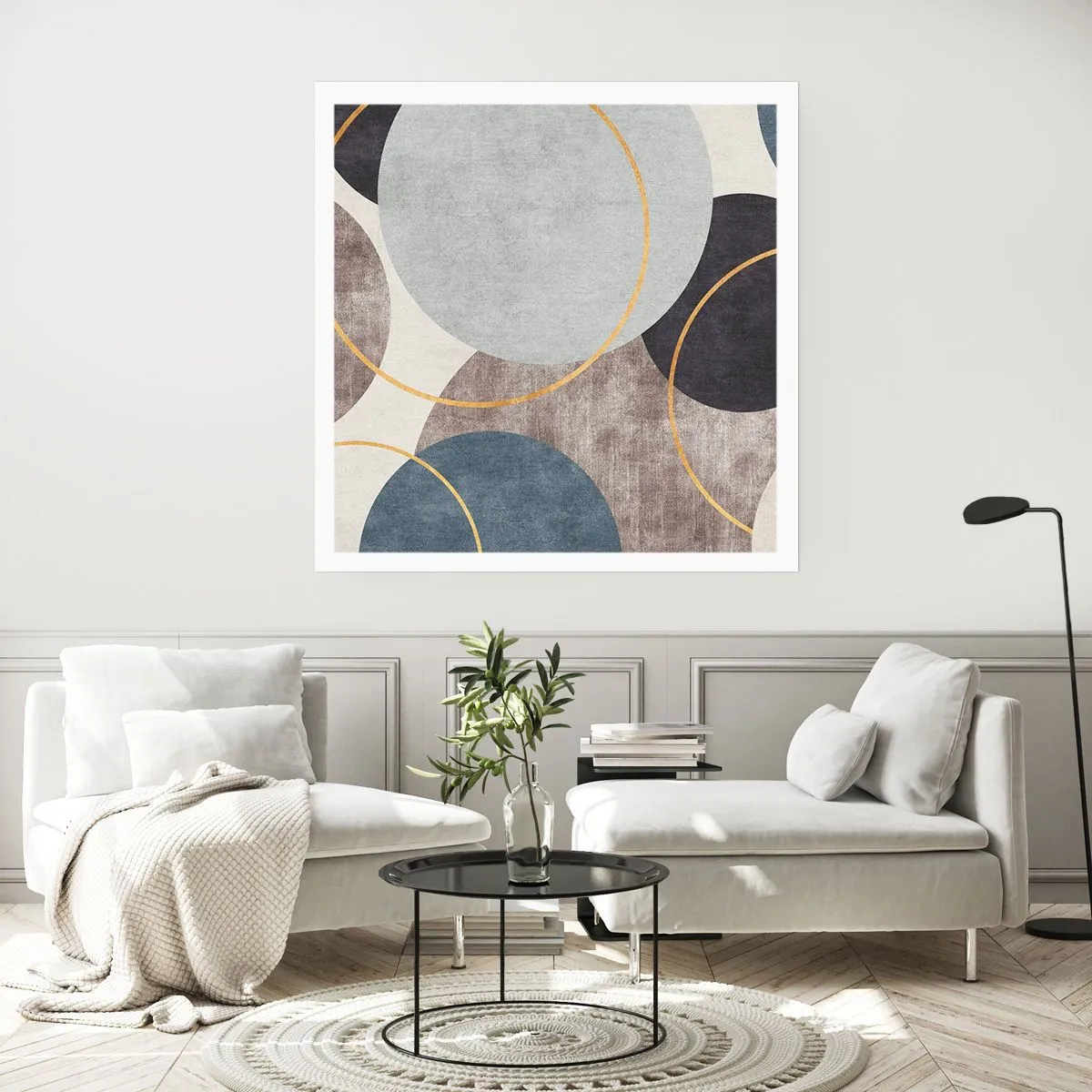 Affiche - Poster - Cercles sur cercles - 30x30 cm