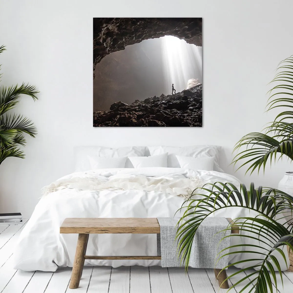Impression sur toile - Image sur toile - Grotte lumineuse - 60x60 cm