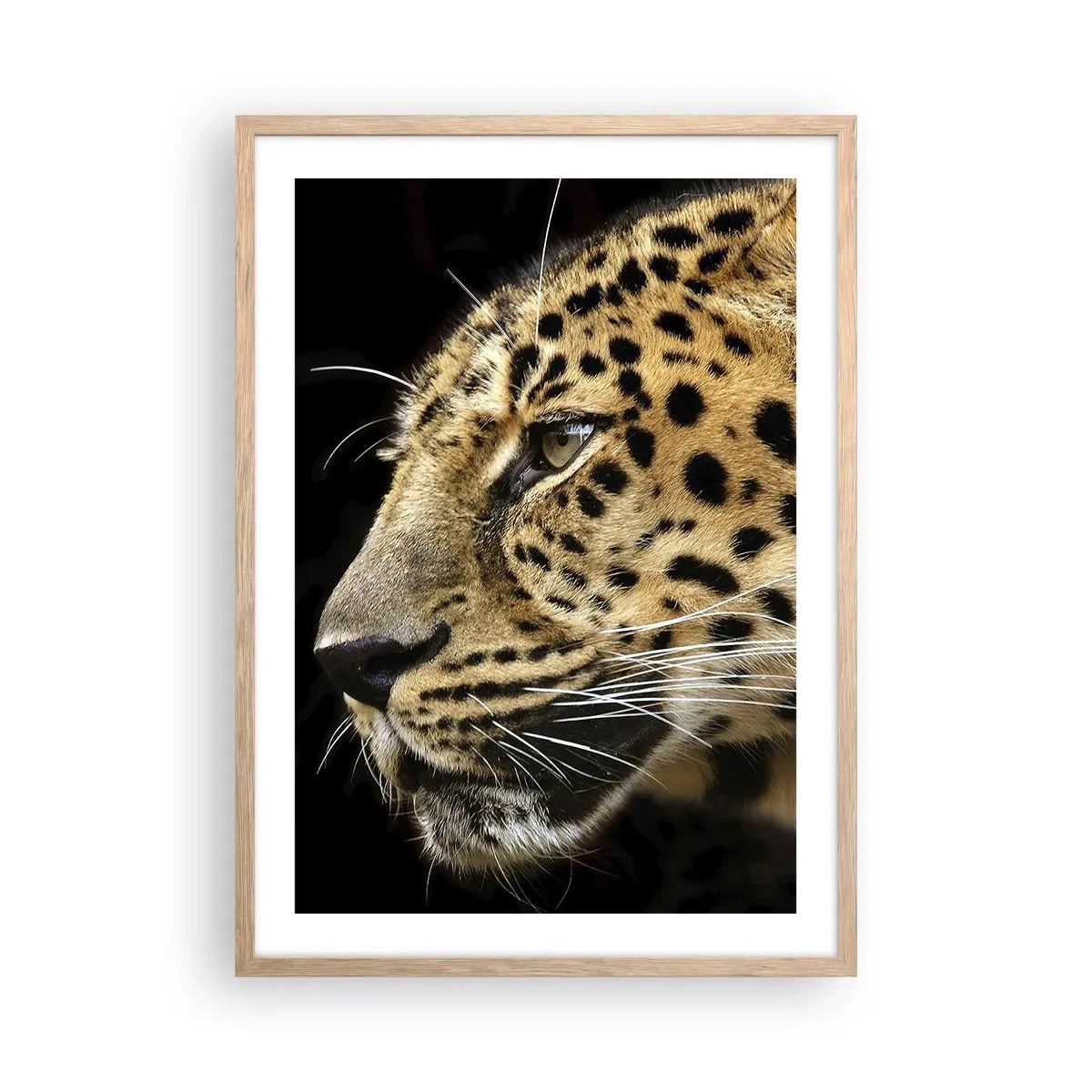 Affiche dans un chêne clair - Poster - Calme, concentré, prêt - 50x70 cm