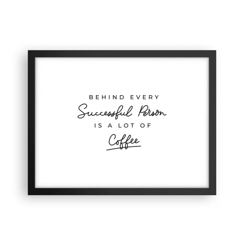 Affiche dans un cadre noir - Poster - Secret du succès - 40x30 cm