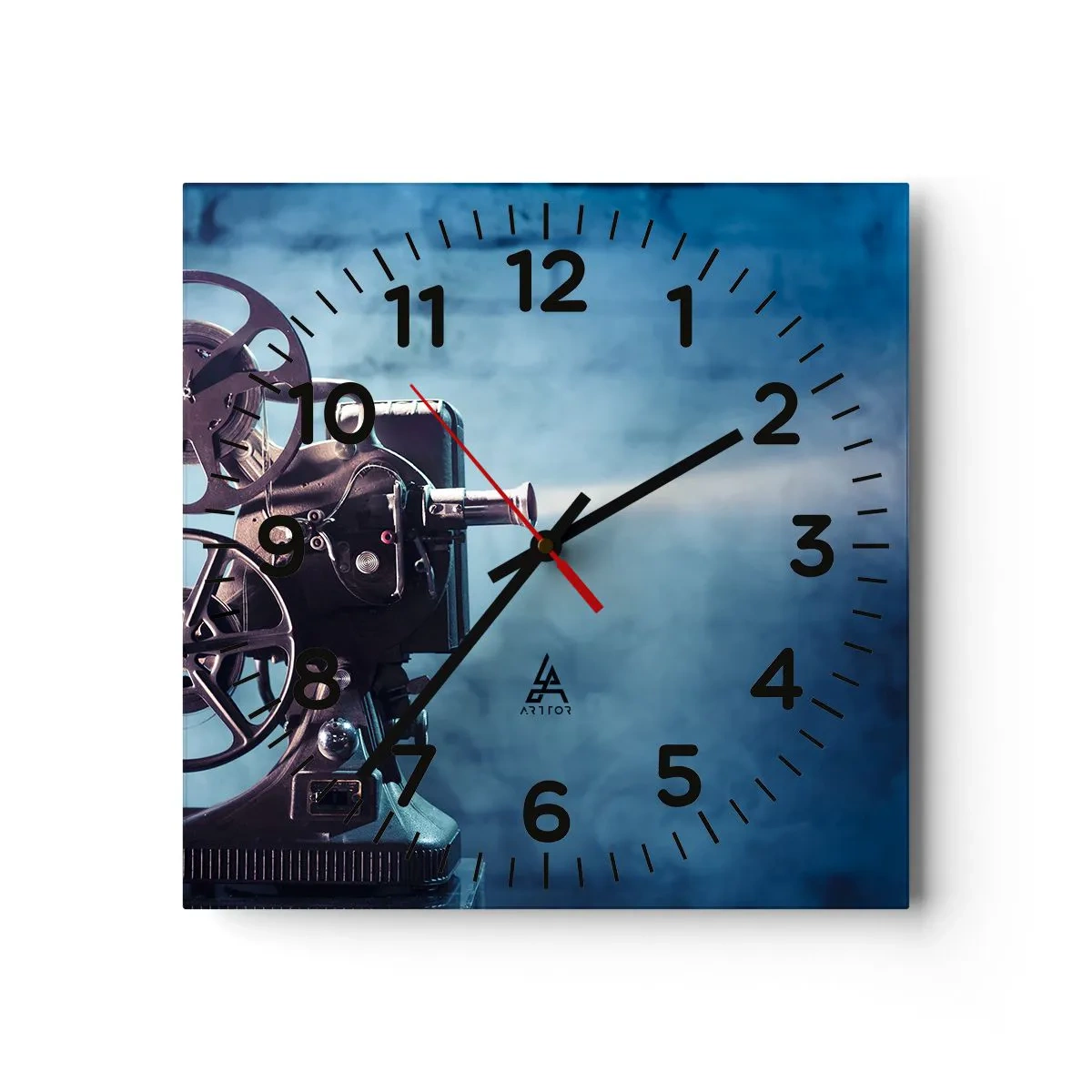 Horloge murale - Pendule murale - Dans un vieux cinéma - 40x40 cm