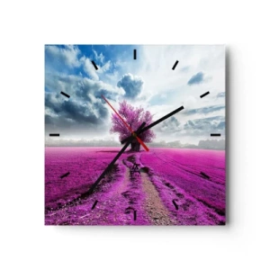 Horloge murale - Pendule murale - Lande - nature sauvage - 40x40 cm