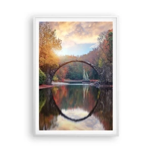 Affiche dans un cadre blanc - Poster - De l'autre cote du miroir - 70x100 cm