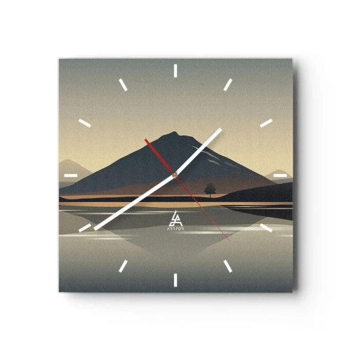 Horloge murale - Pendule murale - Reflet de miroir - 40x40 cm