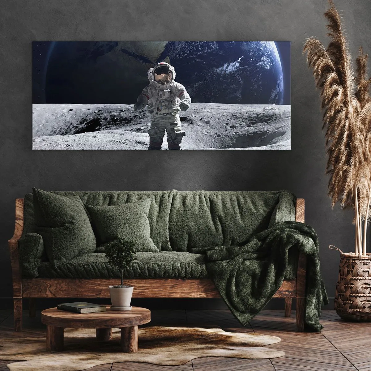 Impression sur toile - Image sur toile - Salutations de la lune - 100x40 cm