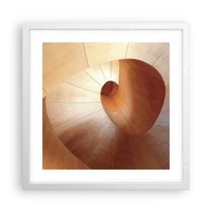Affiche dans un cadre blanc - Poster - Serpentin architectural - 40x40 cm