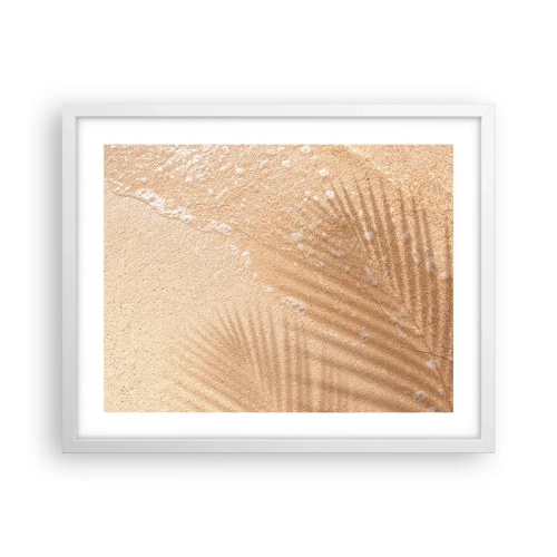 Affiche dans un cadre blanc - Poster - Ombre d'un été chaud - 50x40 cm