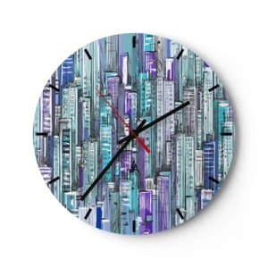 Horloge murale - Pendule murale - Bleuâtre avec le ciel - 40x40 cm