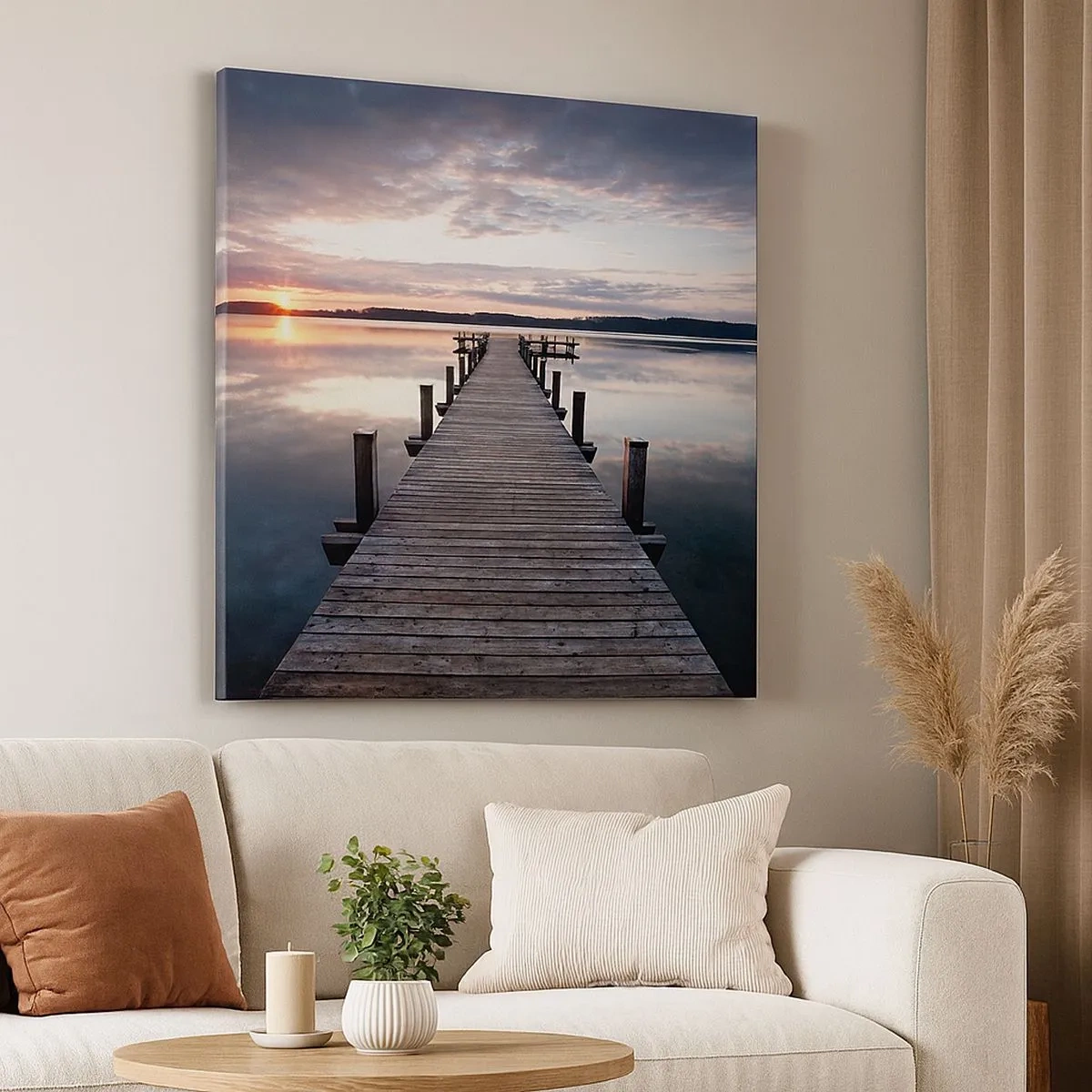 Impression sur toile - Image sur toile - Une frontière tranquille entre le jour et la nuit - 30x30 cm