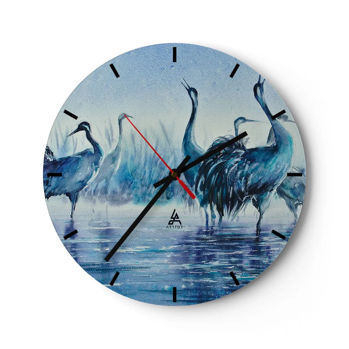Horloge murale - Pendule murale - Réunion matinale - 40x40 cm