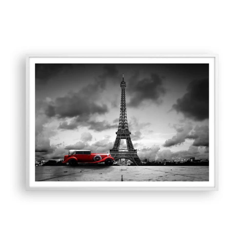 Affiche dans un cadre blanc - Poster - Il n'y a pas si longtemps à Paris - 100x70 cm