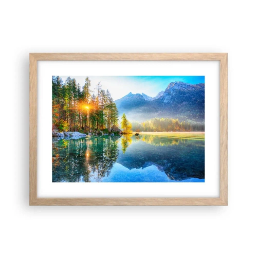 Affiche dans un chêne clair - Poster - Majesté et douceur - 40x30 cm