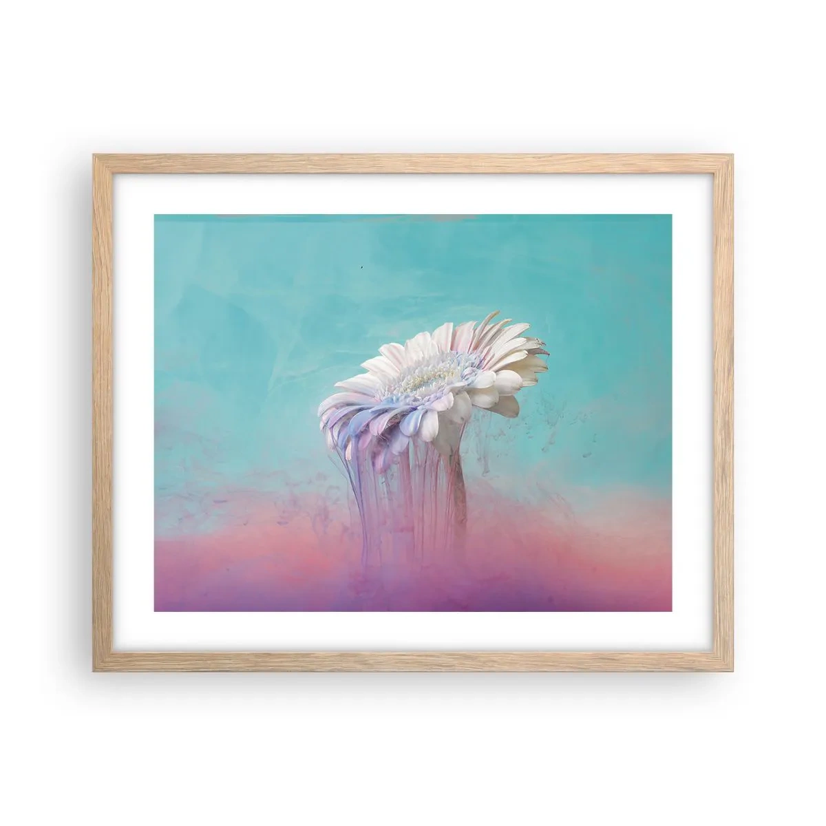 Affiche dans un chêne clair - Poster - Le monde souterrain des fleurs - 50x40 cm