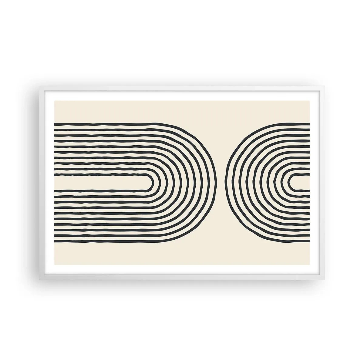 Affiche dans un cadre blanc - Poster - Dans un instant... - 91x61 cm