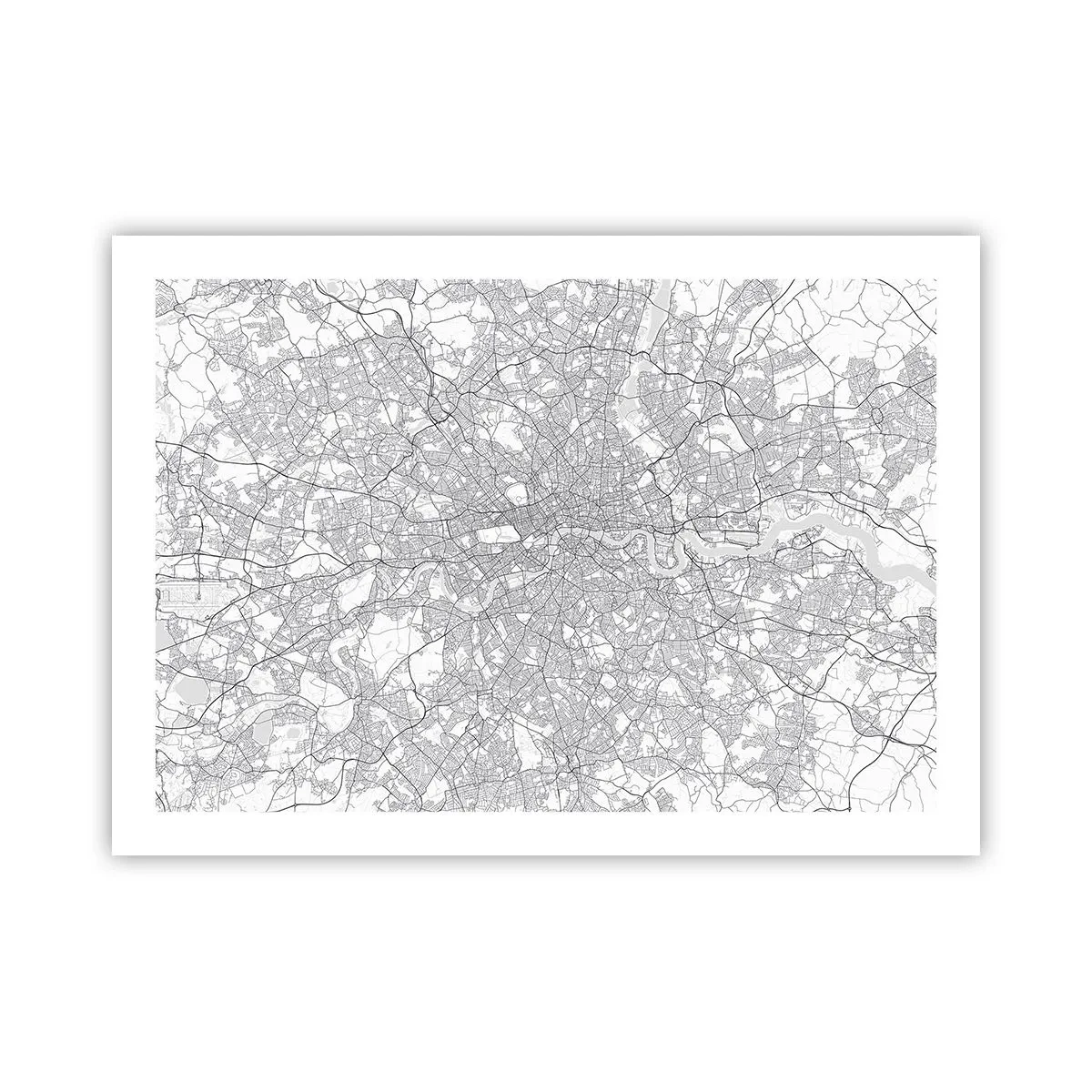 Affiche - Poster - Carte du labyrinthe londonien - 70x50 cm