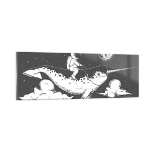 Impression sur verre - Image sur verre - Cavalier de l'espace - 90x30 cm