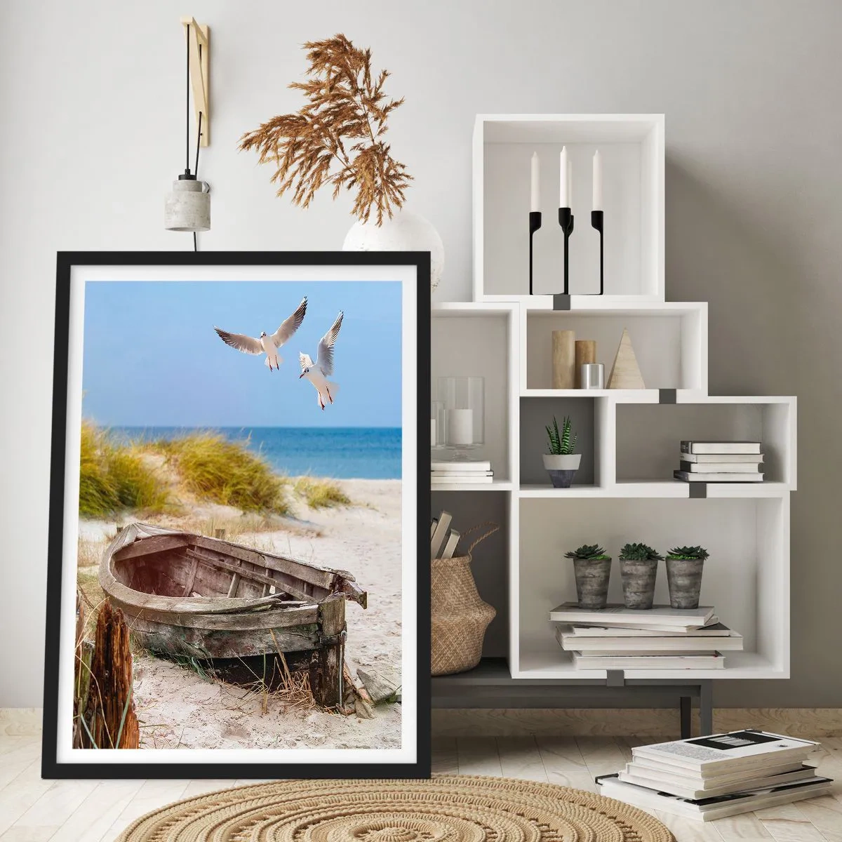 Affiche dans un cadre noir - Poster - Bain de vent - 30x40 cm