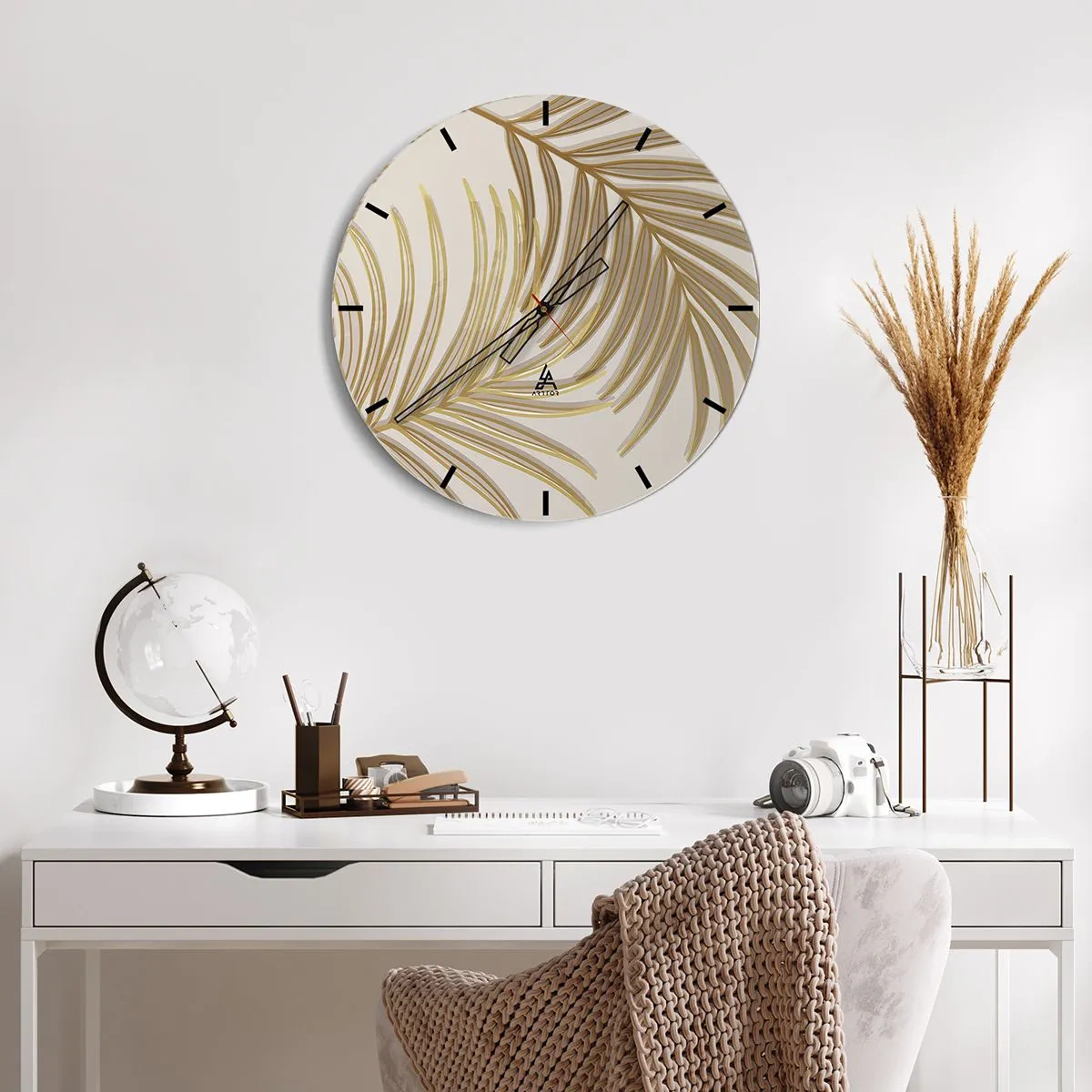Horloge murale - Pendule murale - Palme d'or! - 40x40 cm