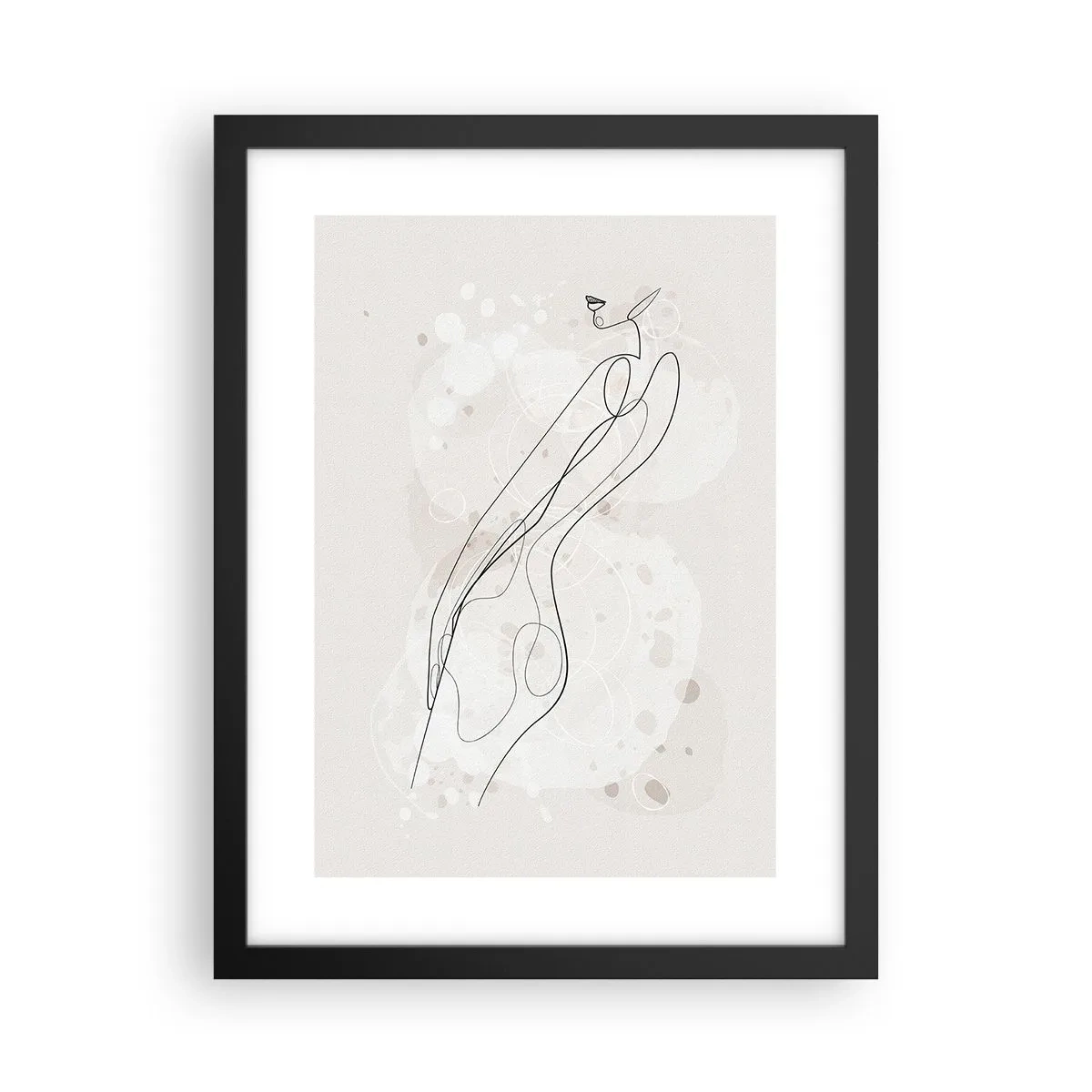 Affiche dans un cadre noir - Poster - Trompe l'oeil - 30x40 cm