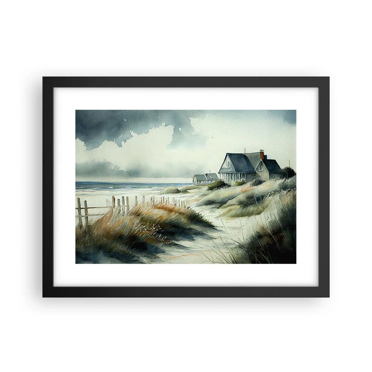 Affiche dans un cadre noir - Poster - Loin de l'agitation - 40x30 cm