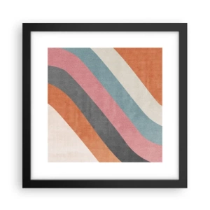 Affiche dans un cadre noir - Poster - Composition diagonale – mouvement - 30x30 cm
